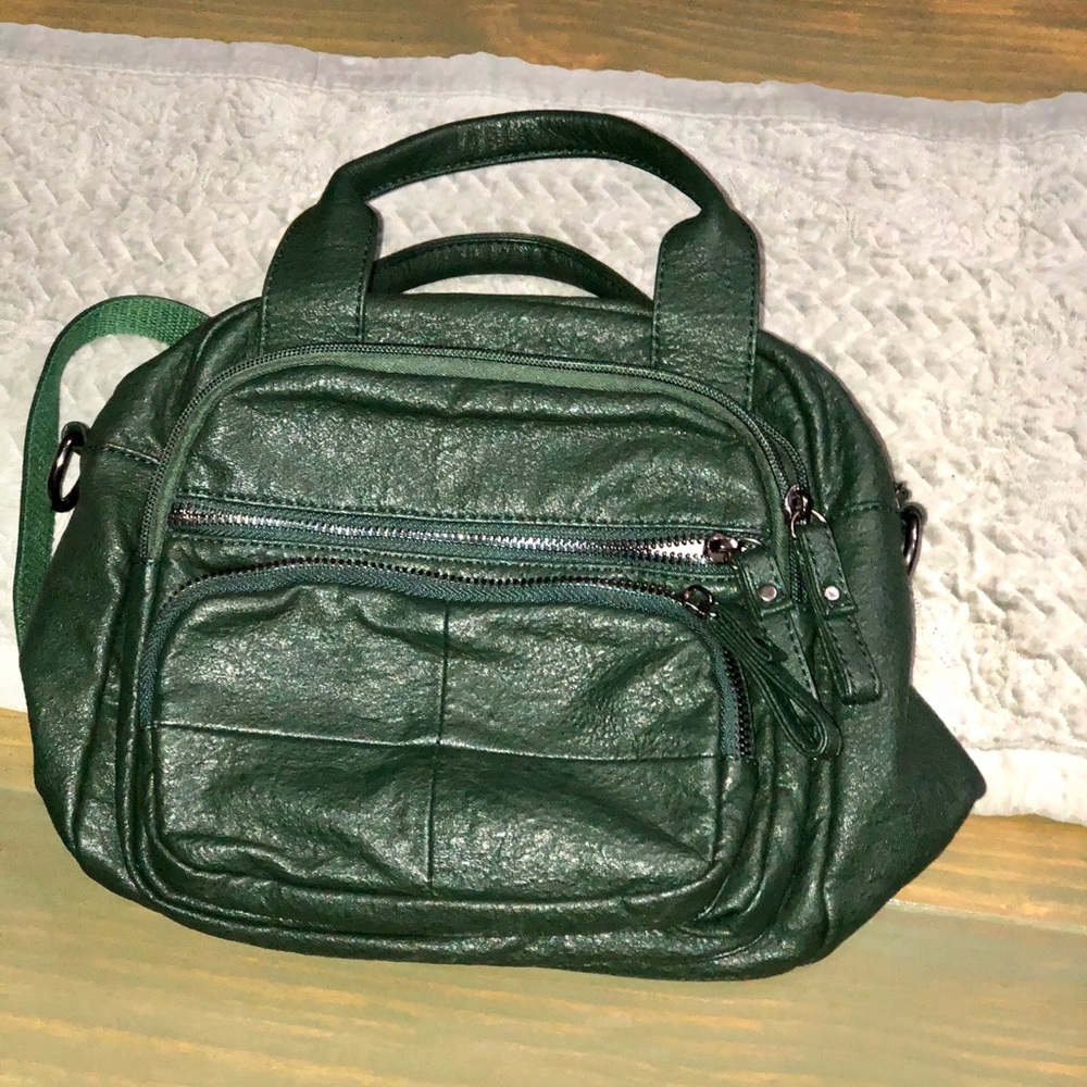 Green convertible backpack, purse